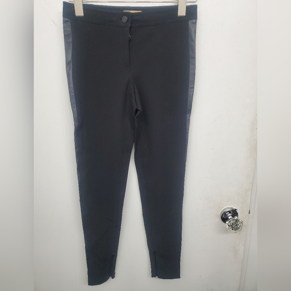BURBERRY Leather side Panel Skinny Pants US 4 (small, fit 0 , XS) - Picture 3 of 6